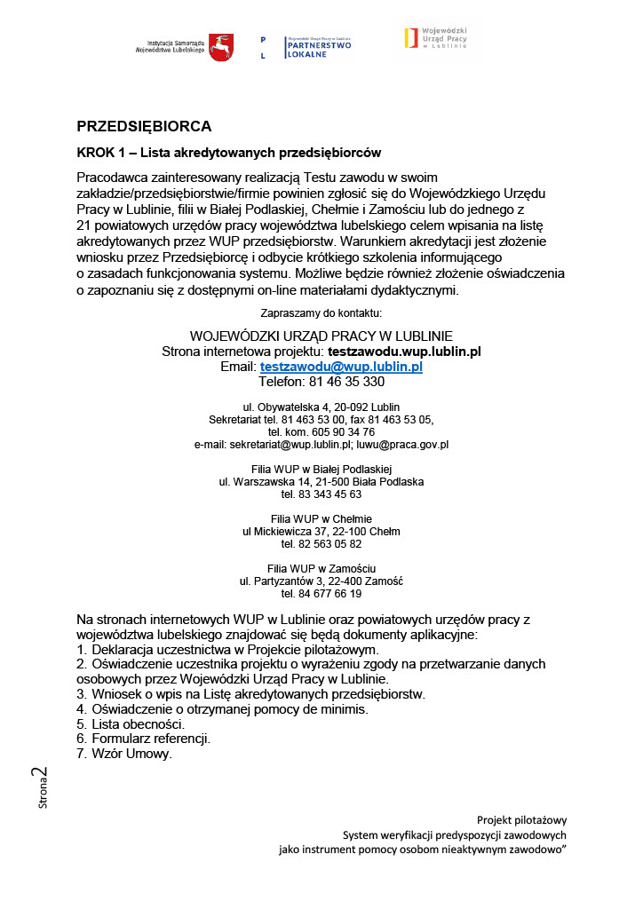 Test zawodu informacje dla Przedsiebiorc w1024 2