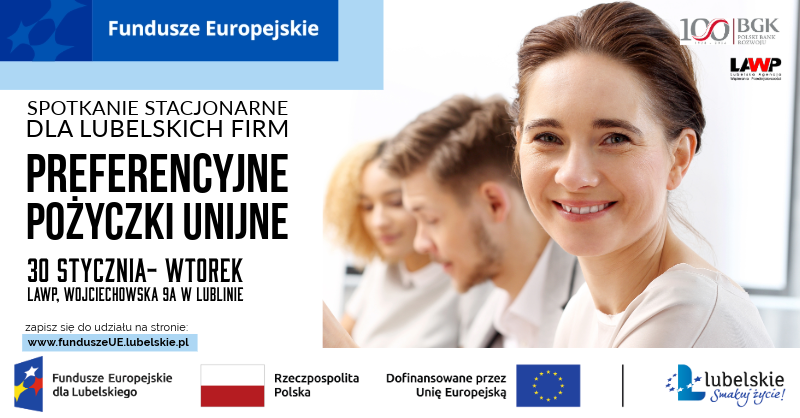 grafika PREFERENCYJNE POŻYCZKI UNIJNE 30.01.2024